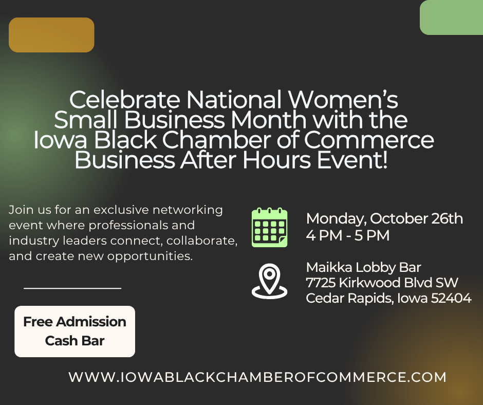 Celebrate Women’s Small Business Month with the Iowa Black Chamber of Commerce